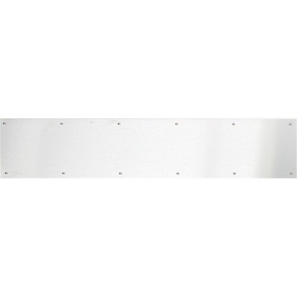 Brass Accents 8 in. x 30 in. Kick Plate Satin Stainless Steel Screw Mount A09-P0830-630 - main